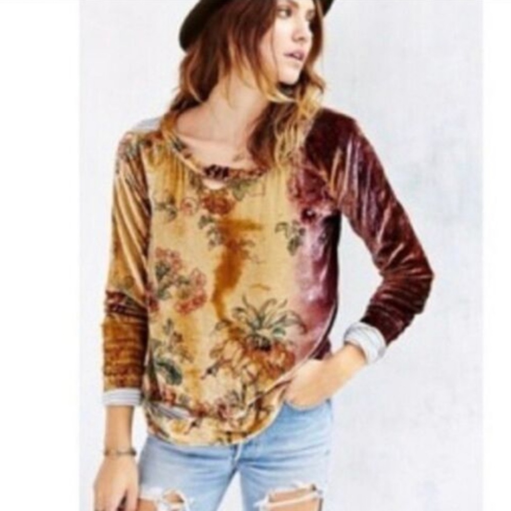 Chaser Deconstructed Cutout Boho Peasant Hipster Hippie Art Chic Grunge Top